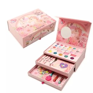 ست لوازم آرایشی سه طبقه طرح یونیکورن unicorn makeup box _اکسسوری